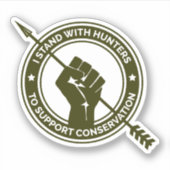 Ik steun Hunters en Hunting Sticker (Voorkant)