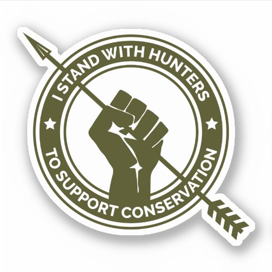 Ik steun Hunters en Hunting Sticker (Voorkant)