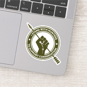 Ik steun Hunters en Hunting Sticker