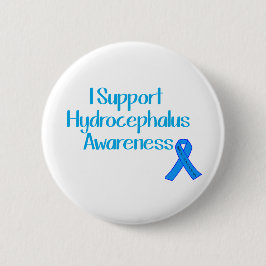 Ik steun Hydrocephalus Awareness Ronde Button 5,7 Cm