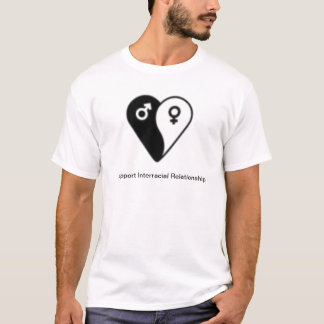 Ik steun interraciale datering t-shirt