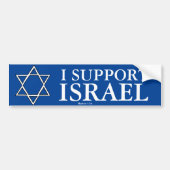 Ik steun Israel Bumper Stiker Bumpersticker (Voorkant)