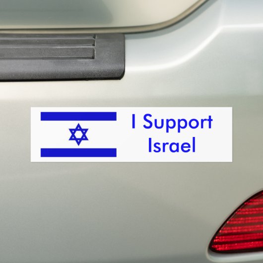 Ik steun Israël Bumpersticker (Op auto)