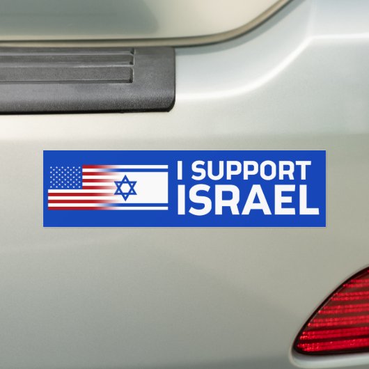 Ik steun Israël Bumpersticker (Op auto)