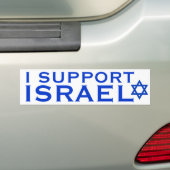 Ik steun Israël Bumpersticker (Op auto)