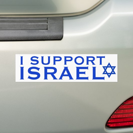 Ik steun Israël Bumpersticker (Op auto)