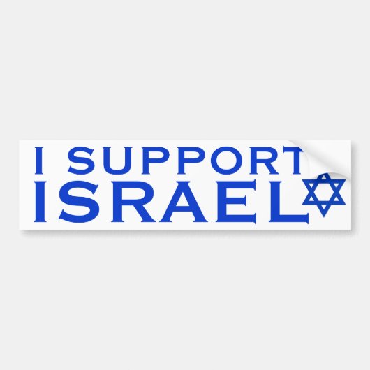 Ik steun Israël Bumpersticker (Voorkant)