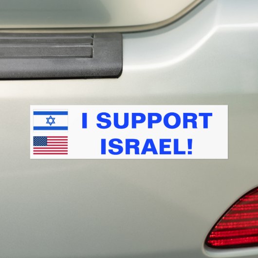 Ik steun Israël! Bumpersticker (Op auto)