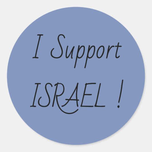 Ik steun Israël Ronde Sticker (Voorkant)