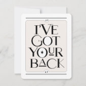 Ik steun je zwarte Flat Card (Voorkant)