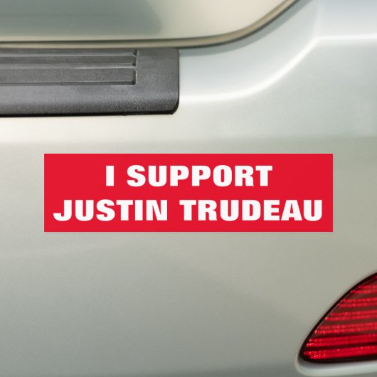 Ik steun Justin Trudeau Support Canada Cool Bumpersticker (Op auto)