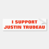 Ik steun Justin Trudeau Support Canada Unique Bumpersticker (Voorkant)