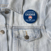 Ik steun klimaatverandering - Obama Parody Button (In situ)
