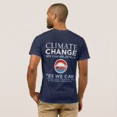 Ik steun klimaatverandering - Obama Parody T-Shirt (Achterkant volledig)