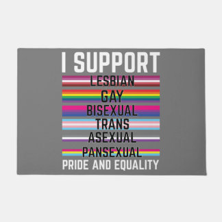 Ik steun lesbische homoseksuele biseksuele trans-a deurmat