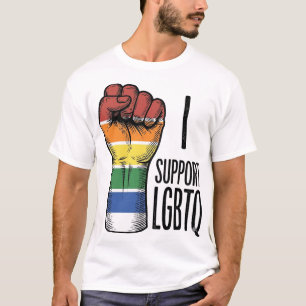 Ik steun LGBTQ Vintage Pride Fist Shirt Design_1