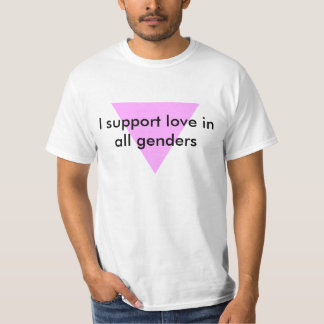 Ik steun liefde voor alle geslachten t-shirt