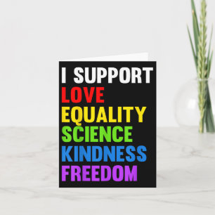 Ik steun Love Equality Science Mensenrechten Blm L Kaart