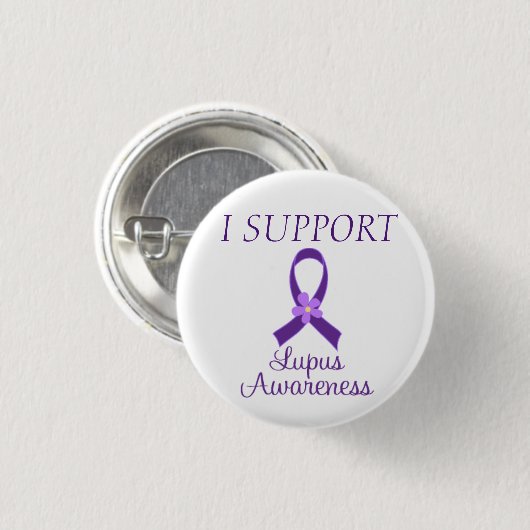 Ik steun Lupus Awareness Ronde Button 3,2 Cm (Voorkant /achterkant)