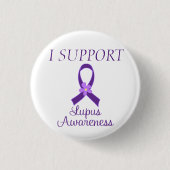 Ik steun Lupus Awareness Ronde Button 3,2 Cm (Voorkant)