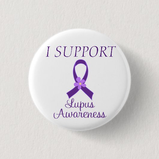 Ik steun Lupus Awareness Ronde Button 3,2 Cm (Voorkant)