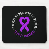 Ik steun mam met heel mijn hart Epilepsie Warrior  Muismat (Voorkant)
