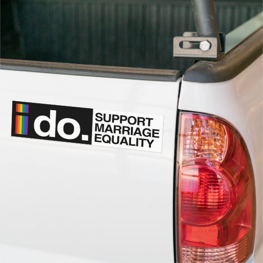 IK STEUN MARIAGE GELIJKHEID - -.png Bumpersticker (Op Truck)
