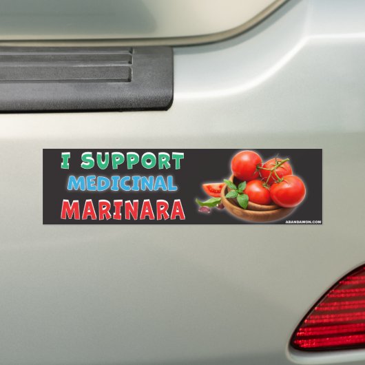 Ik Steun Medicinale Marinara Bumpersticker (Op auto)