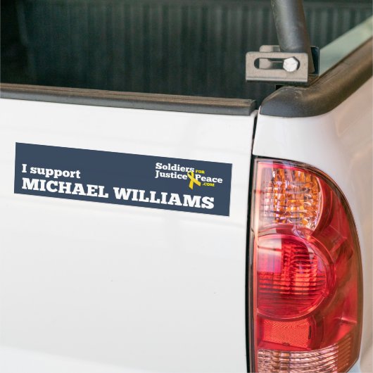 Ik steun Michael Williams bumper sticker (Op Truck)