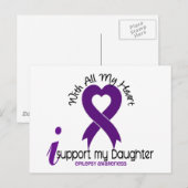 Ik steun mijn dochter Epilepsy Briefkaart (Voorkant / Achterkant)