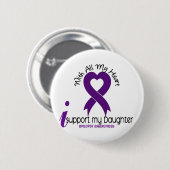 Ik steun mijn dochter Epilepsy Ronde Button 5,7 Cm (Voorkant /achterkant)