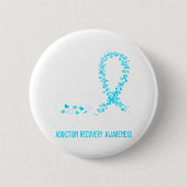 Ik steun mijn Hero Addication Recovery Awareness Ronde Button 5,7 Cm (Voorkant)