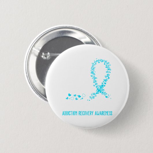 Ik steun mijn Hero Addication Recovery Awareness Ronde Button 5,7 Cm (Voorkant /achterkant)