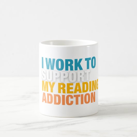 Ik steun mijn leesverslaving koffiemok (Center)