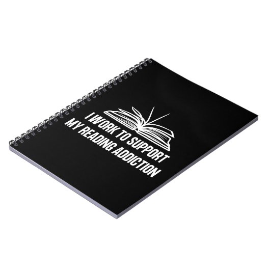 Ik steun mijn leesverslaving notitieboek (Linkerzijde)