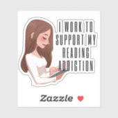 Ik steun mijn leesverslaving sticker (Vel)