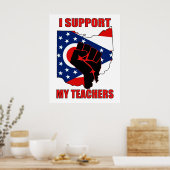 Ik steun mijn leraren poster (Keuken)