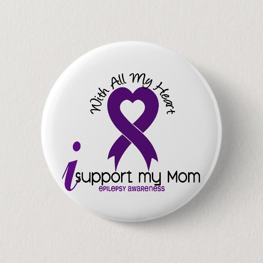 Ik steun mijn mama Epilepsy Ronde Button 5,7 Cm (Voorkant)