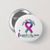 Ik steun mijn mama schildklierkanker ronde button 5,7 cm (Voorkant /achterkant)