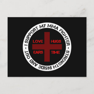 Ik steun mijn MMA Fighter Briefkaart