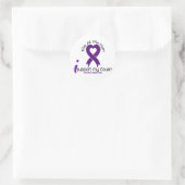 Ik steun mijn neef Epilepsy Ronde Sticker (Tas)