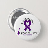 Ik steun mijn niece Epilepsy Ronde Button 5,7 Cm (Voorkant /achterkant)