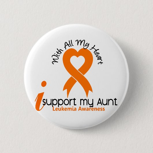 Ik steun mijn tante Leukemie Ronde Button 5,7 Cm (Voorkant)