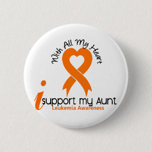 Ik steun mijn tante Leukemie Ronde Button 5,7 Cm