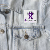 Ik steun mijn vrouw-pancreaskanker vierkante button 5,1 cm (In situ)