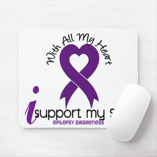 Ik steun mijn zoon epilepsie muismat (Met muis)