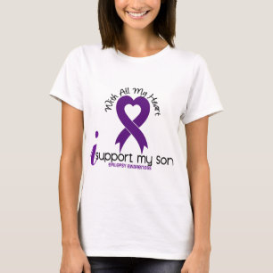 Ik steun mijn zoon epilepsie t-shirt