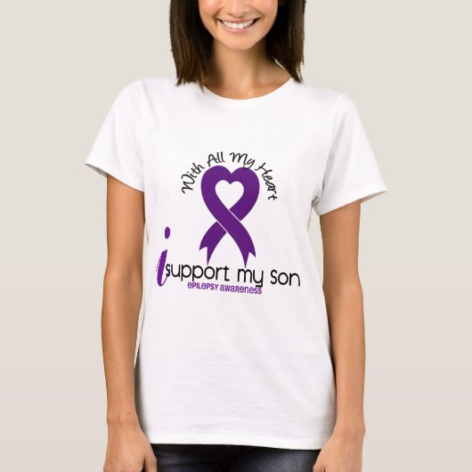Ik steun mijn zoon epilepsie t-shirt (Voorkant)