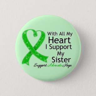 Ik steun mijn zuster al mijn hart ronde button 5,7 cm