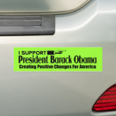 Ik steun Obama Bumpersticker (Op auto)